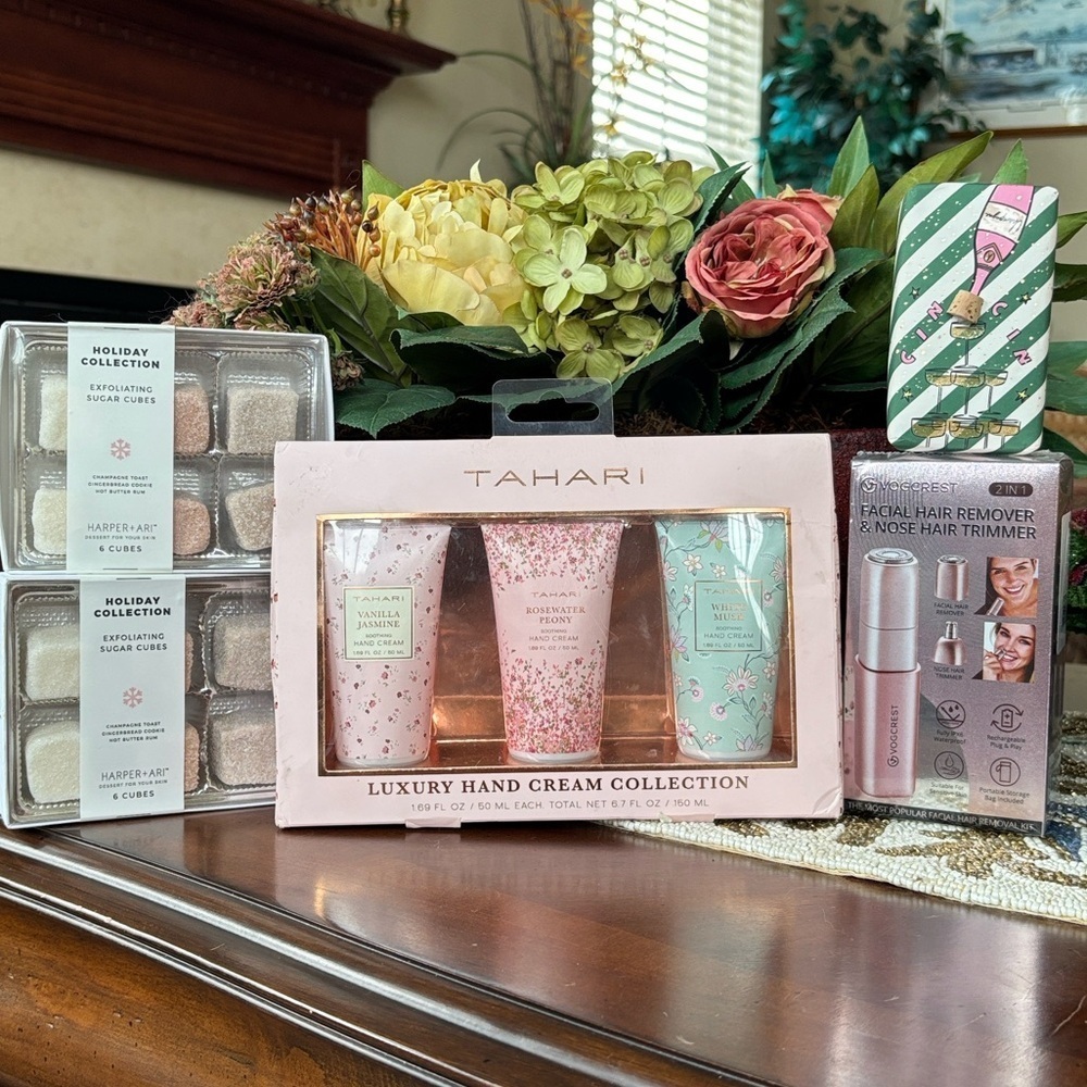 Brand New Holiday Spa Gift Set Hand Cream Anthropologie Soap Facial Hair Remover